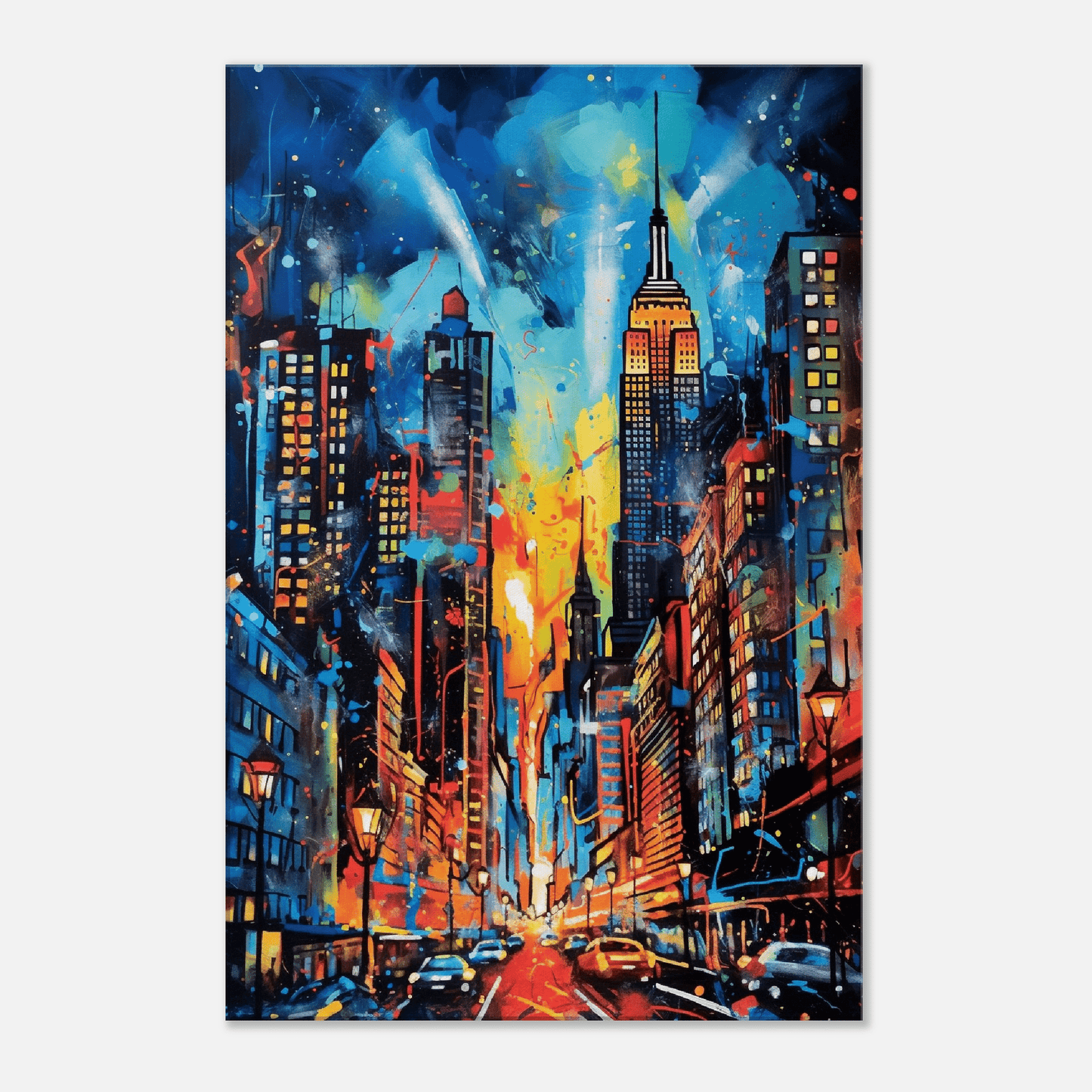 Graffiti NYC Skyline Canvas Canvas Prints in Accrington Number Plates Accrington IntelliPix