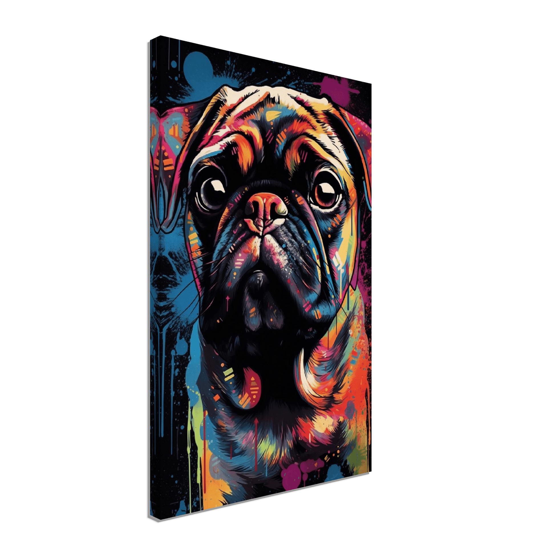 Graffiti Pug Canvas Canvas Prints in Accrington Number Plates Accrington IntelliPix
