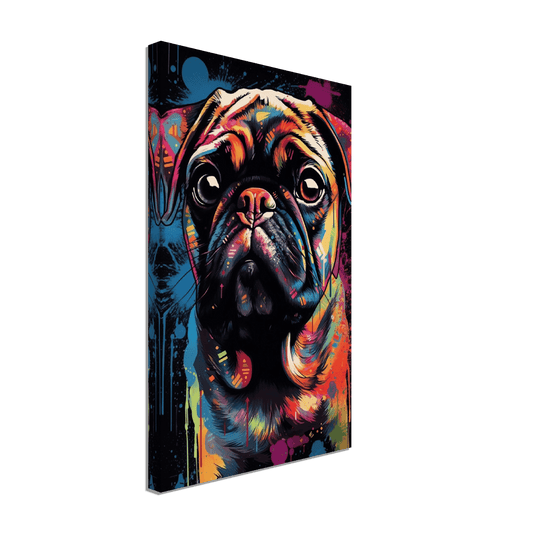 Graffiti Pug Canvas Canvas Prints in Accrington Number Plates Accrington IntelliPix