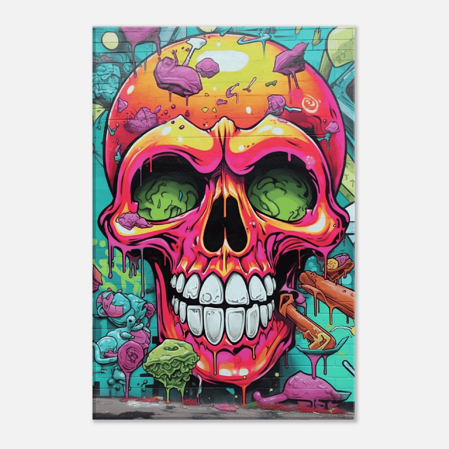 Graffiti Skull Canvas Canvas Prints in Accrington Number Plates Accrington IntelliPix