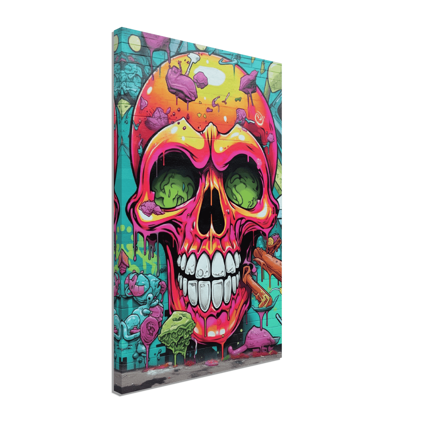 Graffiti Skull Canvas Canvas Prints in Accrington Number Plates Accrington IntelliPix