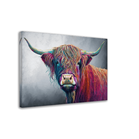 Highland Cow Canvas Canvas Prints in Accrington Number Plates Accrington IntelliPix