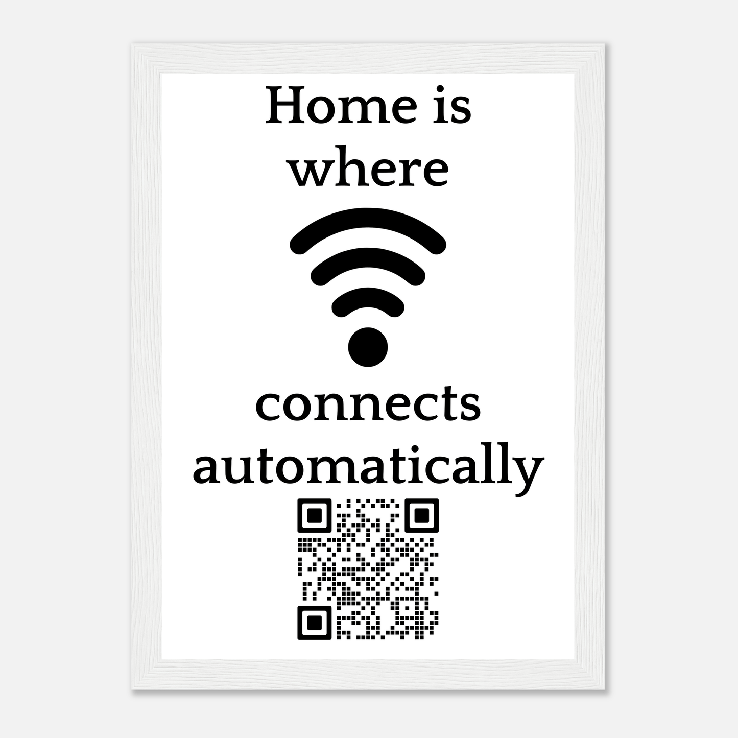 Home Is Where The WiFi Connects Automatically Wooden Framed Print Canvas Prints in Accrington Number Plates Accrington IntelliPix