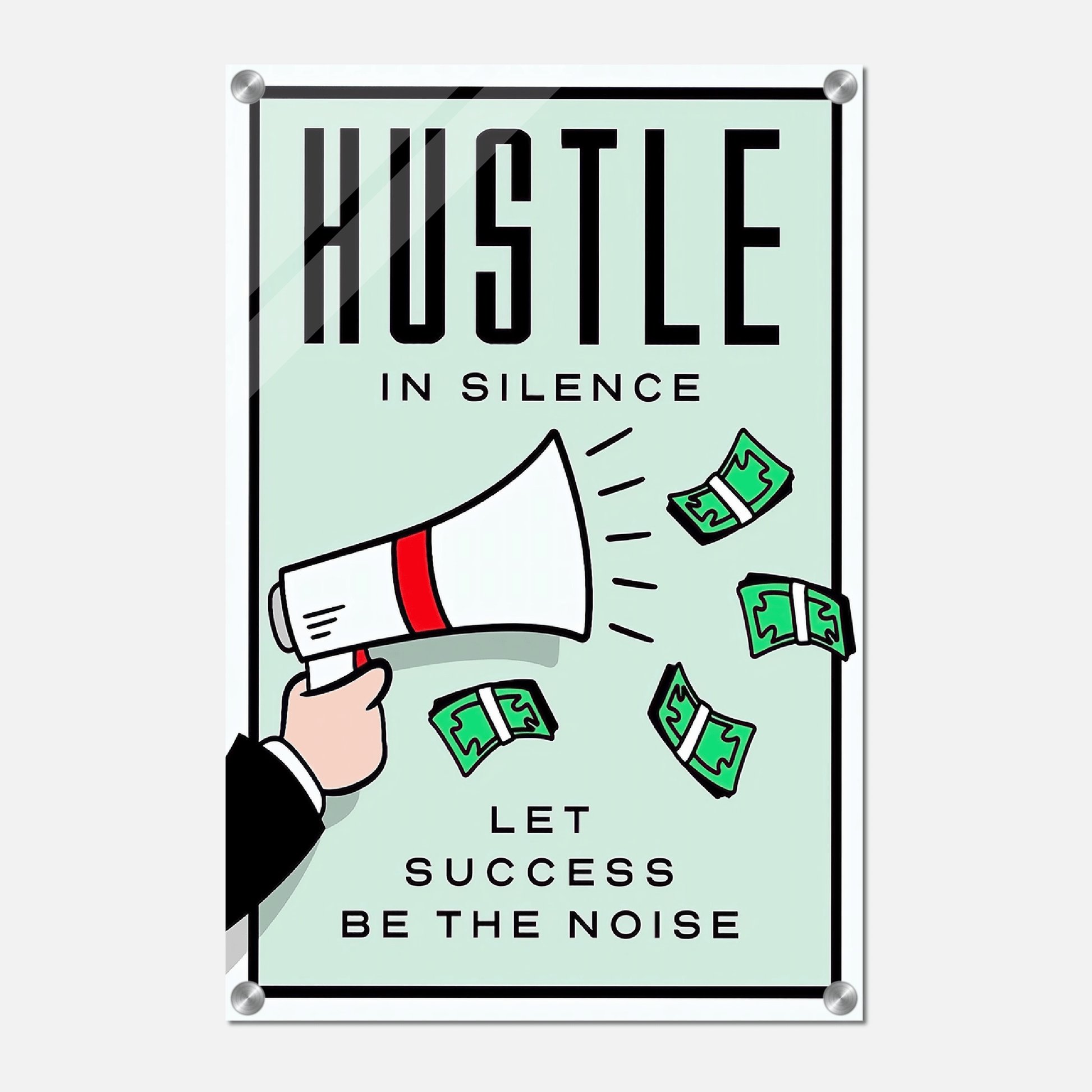 Hustle In Silence Acrylic Print Canvas Prints in Accrington Number Plates Accrington IntelliPix