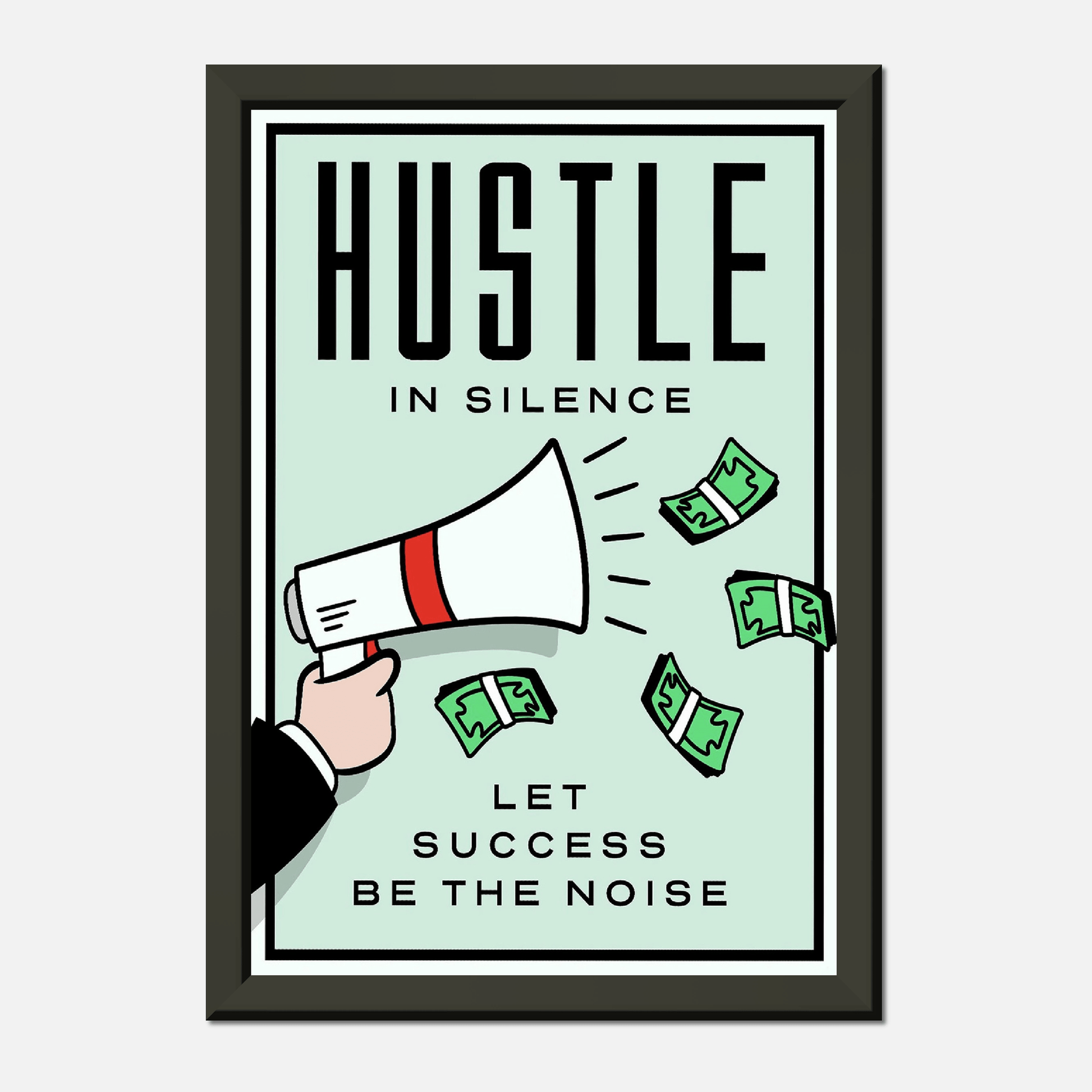 Hustle In Silence Metal Framed Print Canvas Prints in Accrington Number Plates Accrington IntelliPix