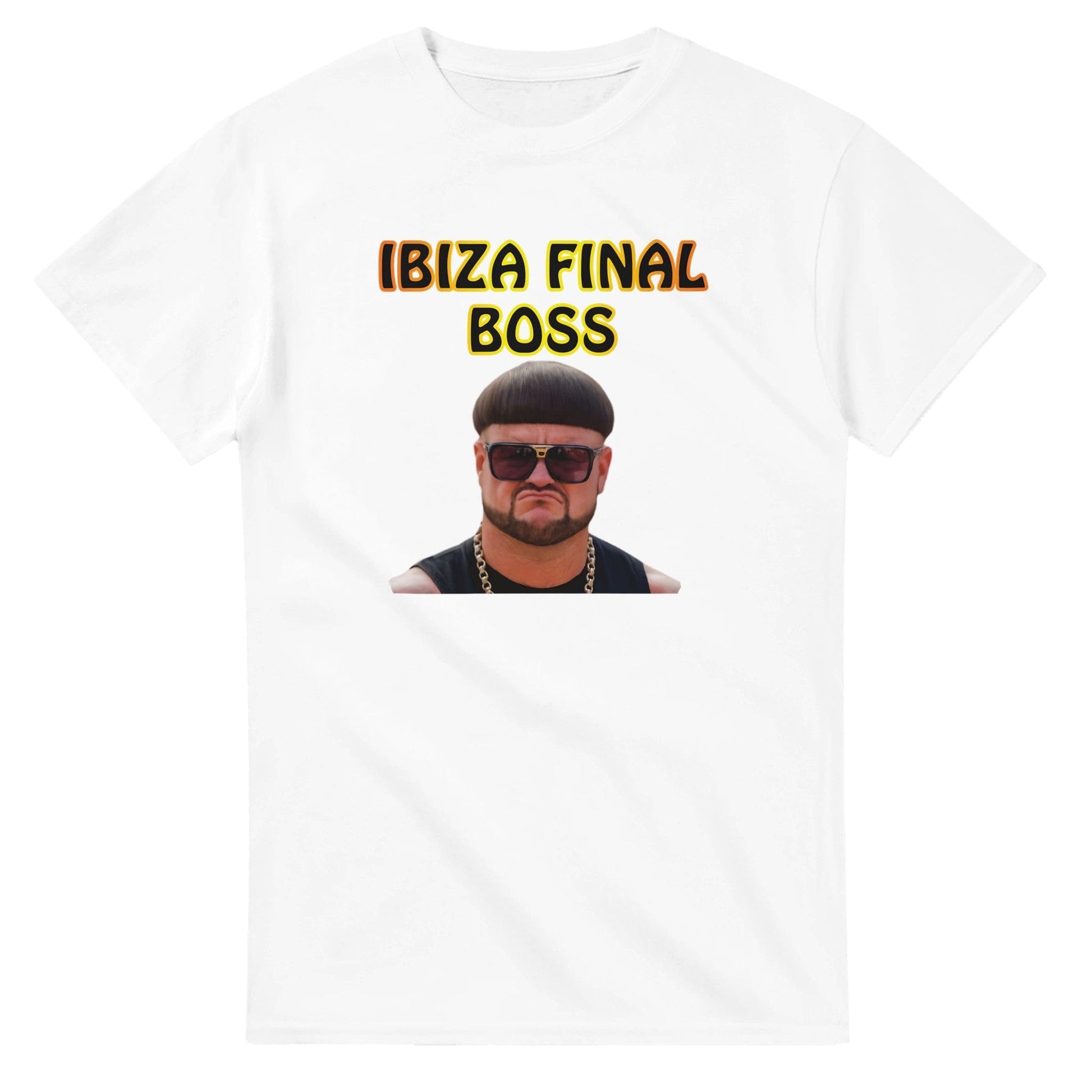 Ibiza Final Boss Meme Headshot T-Shirt Canvas Prints in Accrington Number Plates Accrington IntelliPix