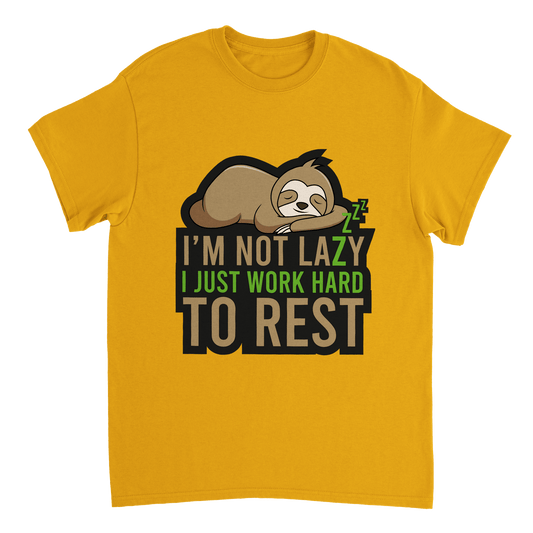 Im Not Lazy Sloth T Shirt Canvas Prints in Accrington Number Plates Accrington IntelliPix