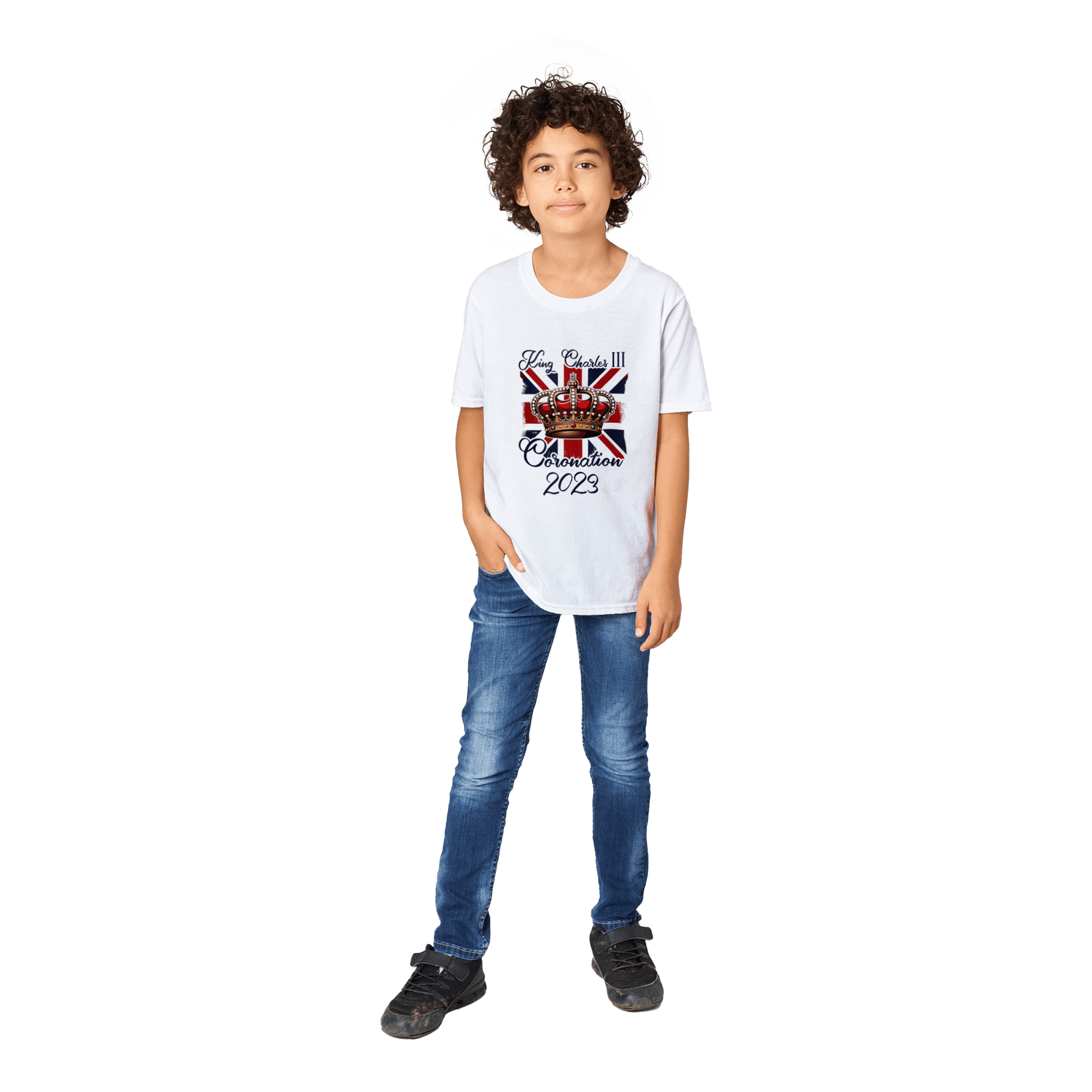 King Charles Coronation 2023 Kids T Shirt Canvas Prints in Accrington Number Plates Accrington IntelliPix