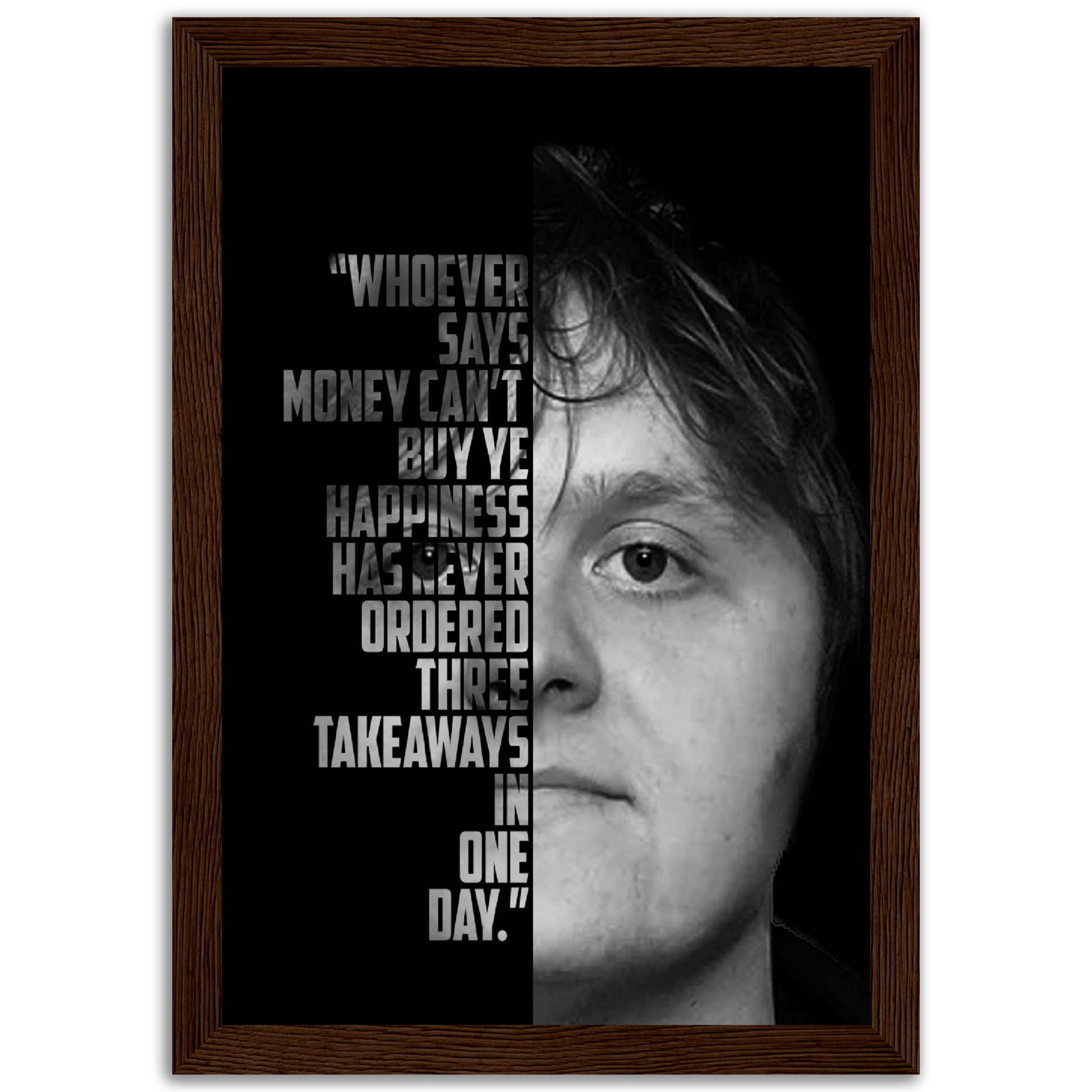 Lewis Capaldi Wooden Framed Print Canvas Prints in Accrington Number Plates Accrington IntelliPix