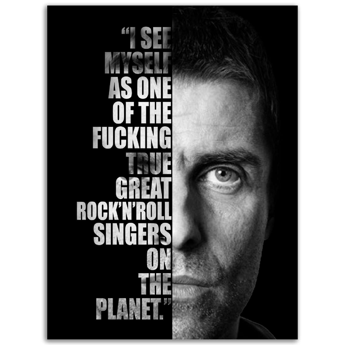 Liam Gallagher Classic Matte Paper Poster Canvas Prints in Accrington Number Plates Accrington IntelliPix