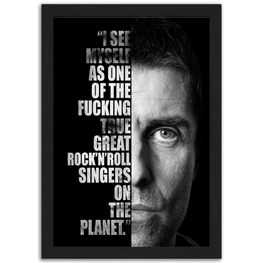 Liam Gallagher Wooden Framed Print Canvas Prints in Accrington Number Plates Accrington IntelliPix