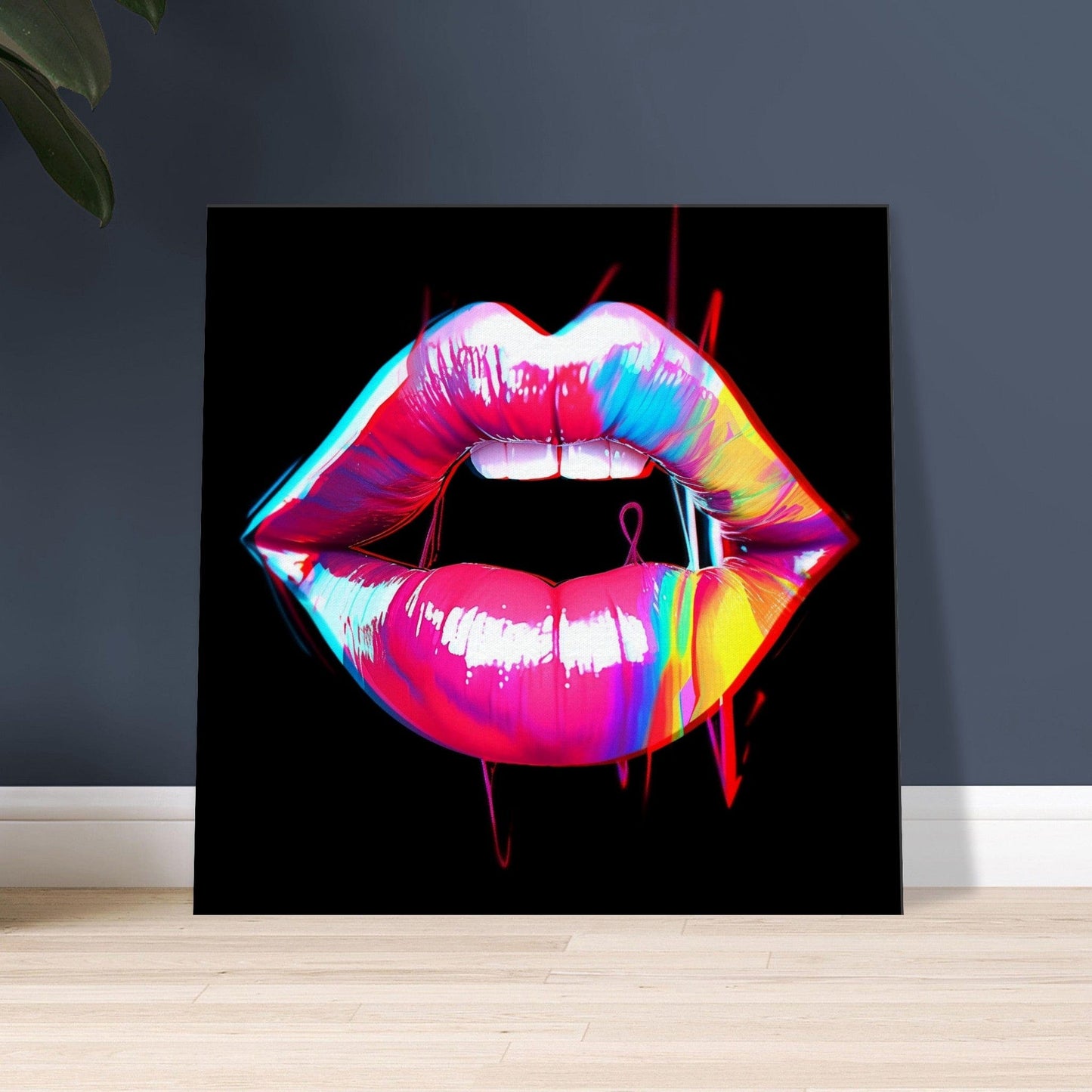 Lips! Glitch Effect Canvas Canvas Prints in Accrington Number Plates Accrington IntelliPix