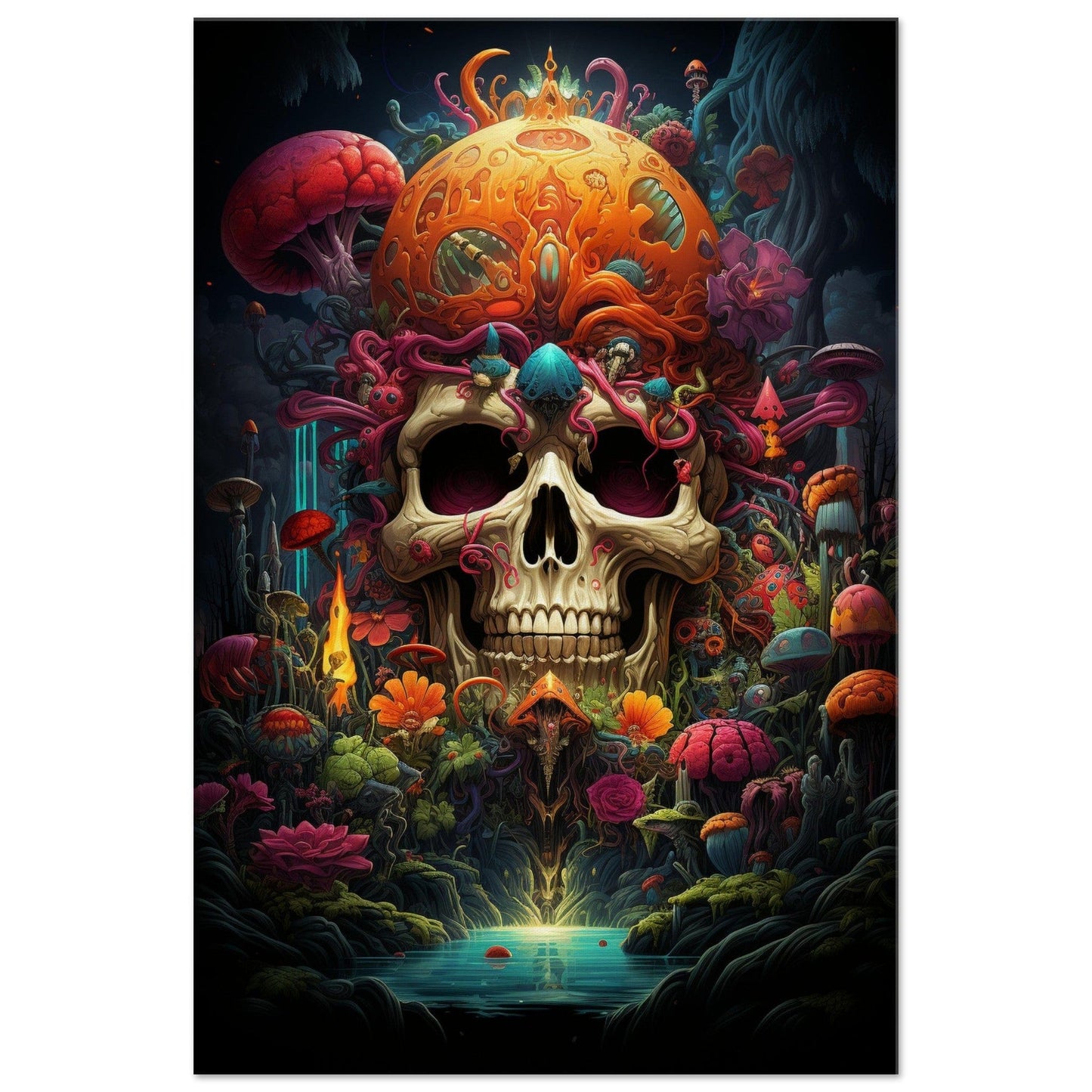 Majestic Trippy Skull Canvas Canvas Prints in Accrington Number Plates Accrington IntelliPix