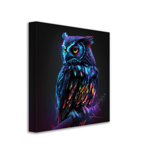 Midnight Rainbow Owl Canvas Canvas Prints in Accrington Number Plates Accrington IntelliPix