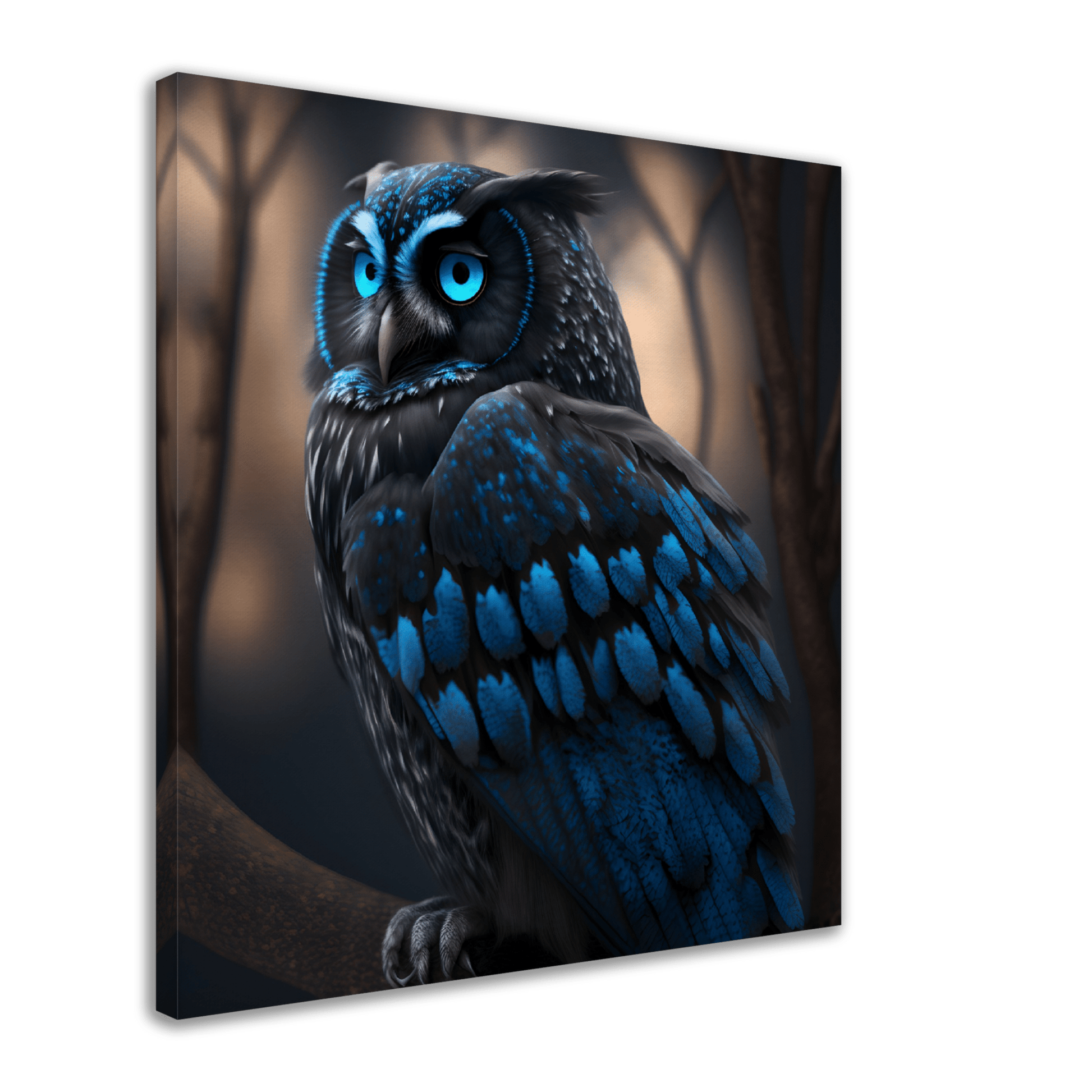 Midnight Sapphire Owl Canvas Canvas Prints in Accrington Number Plates Accrington IntelliPix