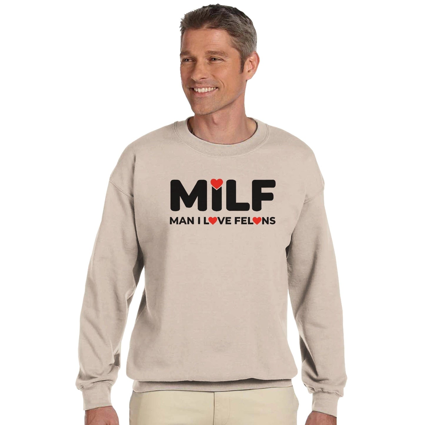 MILF Man I Love Felons Sweatshirt Canvas Prints in Accrington Number Plates Accrington IntelliPix