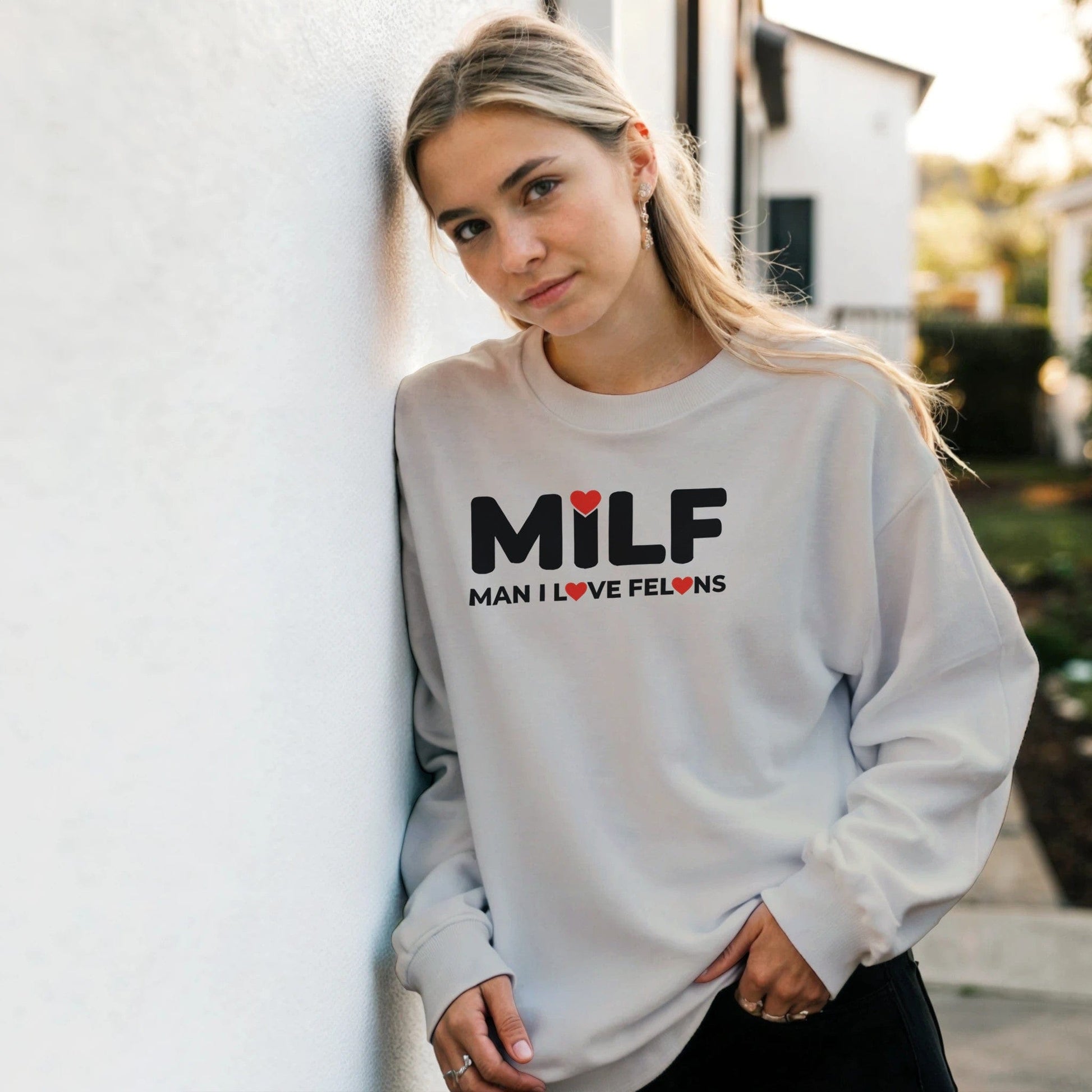 MILF Man I Love Felons Sweatshirt Canvas Prints in Accrington Number Plates Accrington IntelliPix
