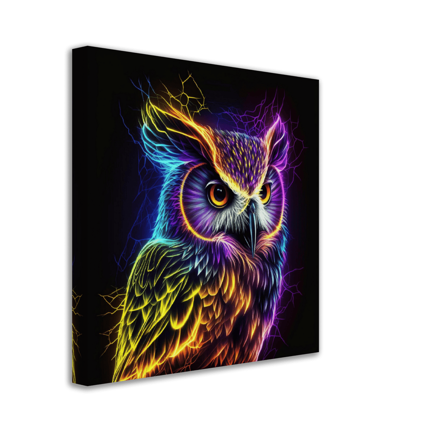 Neon Owl Canvas Canvas Prints in Accrington Number Plates Accrington IntelliPix