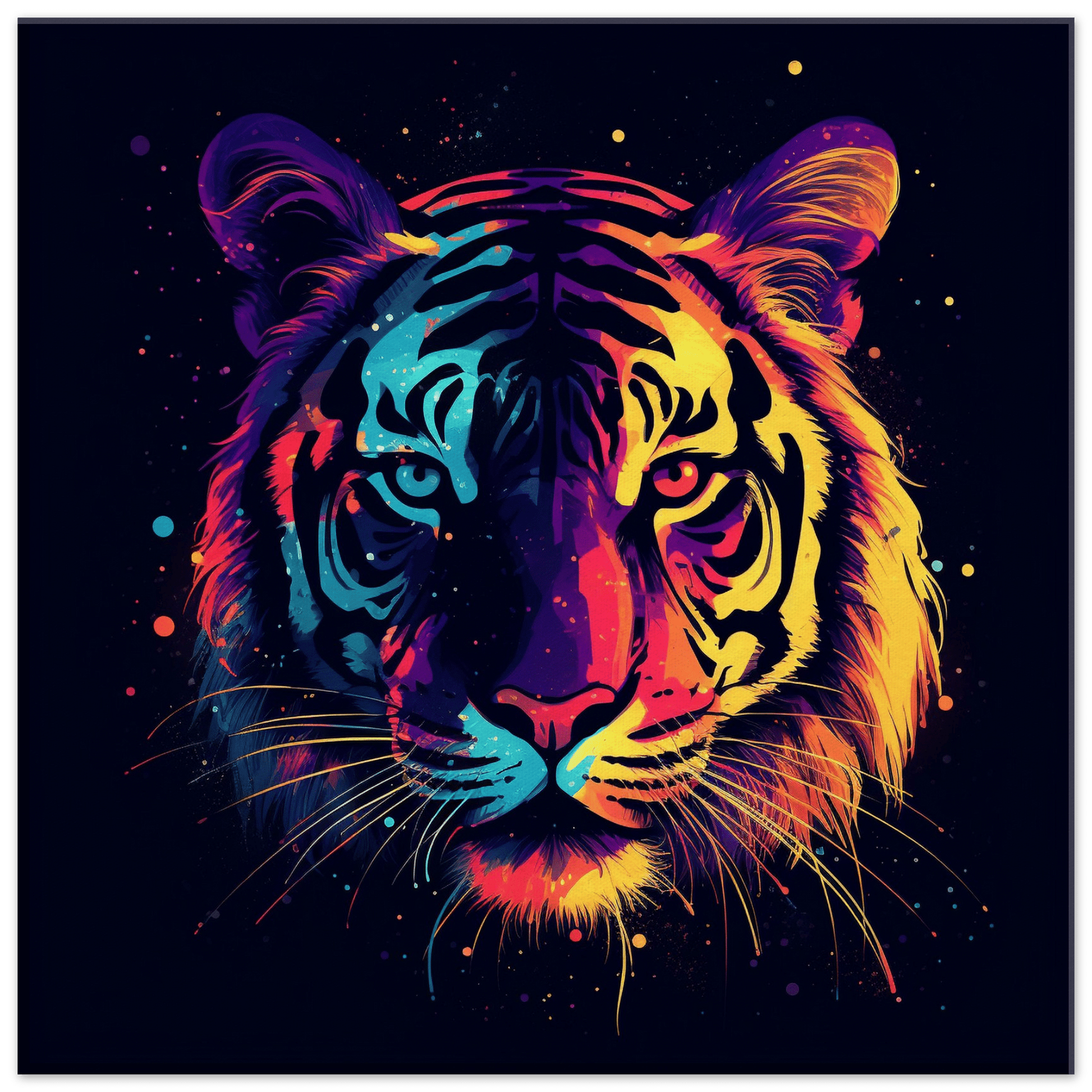 Neon Tiger Canvas Canvas Prints in Accrington Number Plates Accrington IntelliPix