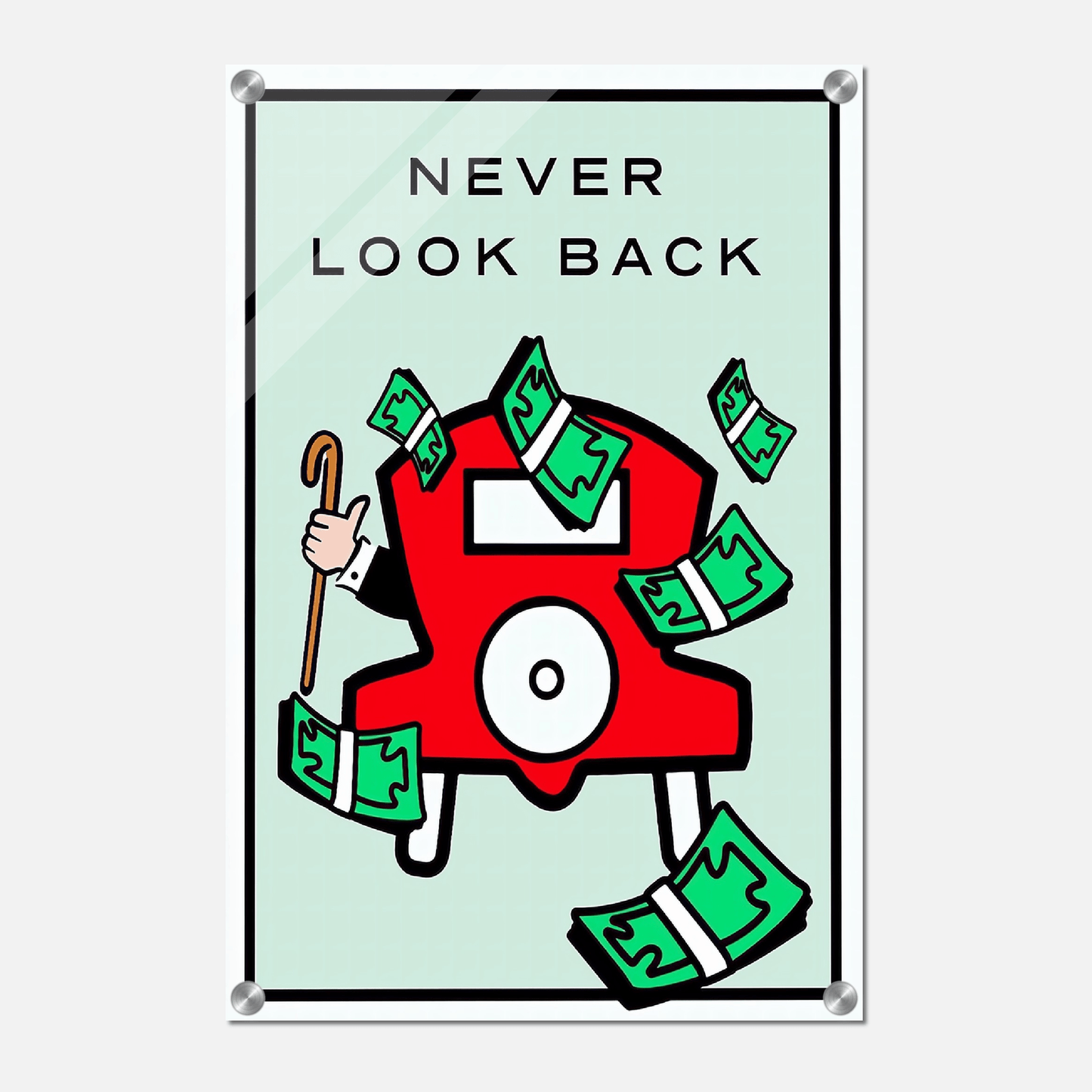 Never Look Back Acrylic Print Canvas Prints in Accrington Number Plates Accrington IntelliPix