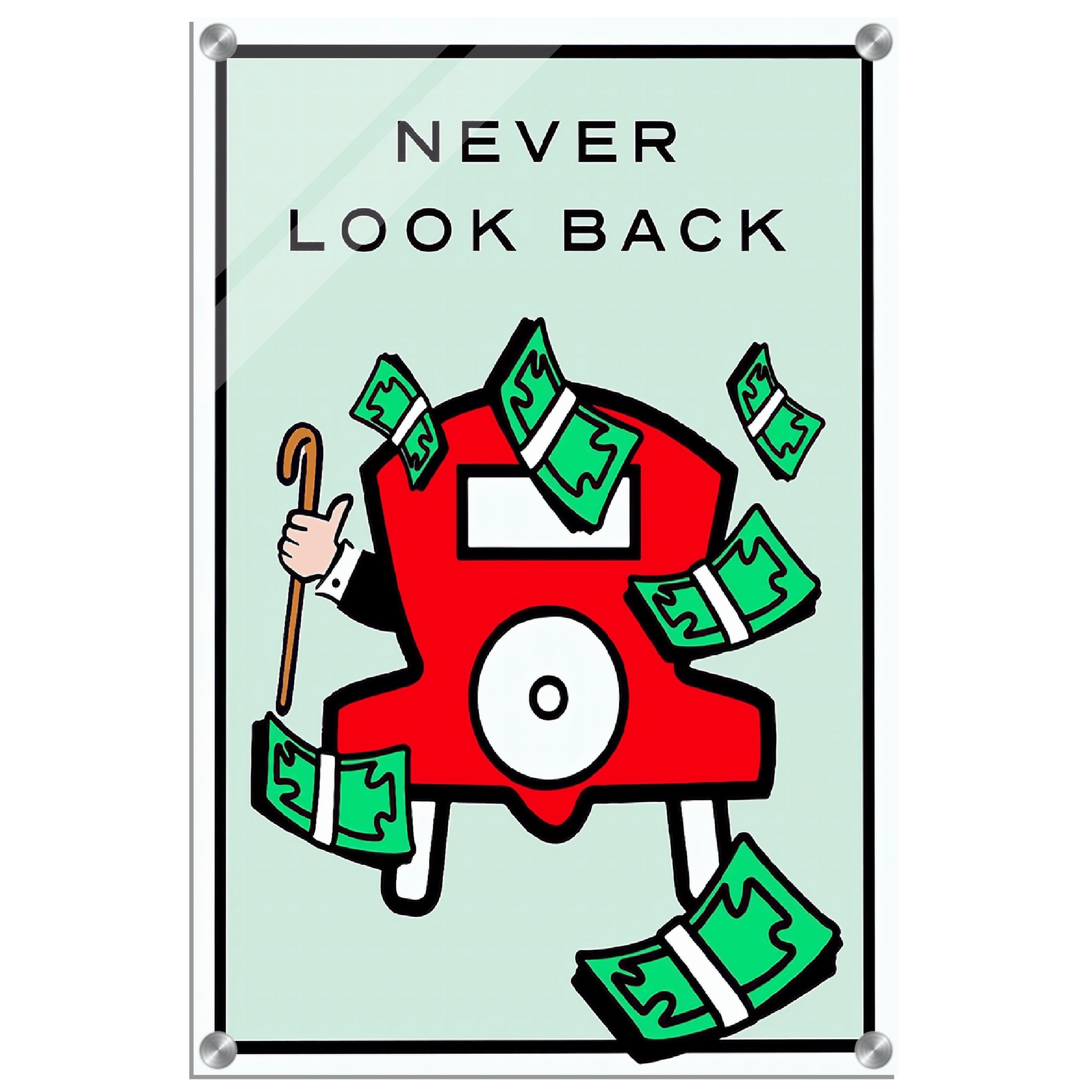 Never Look Back Acrylic Print Canvas Prints in Accrington Number Plates Accrington IntelliPix