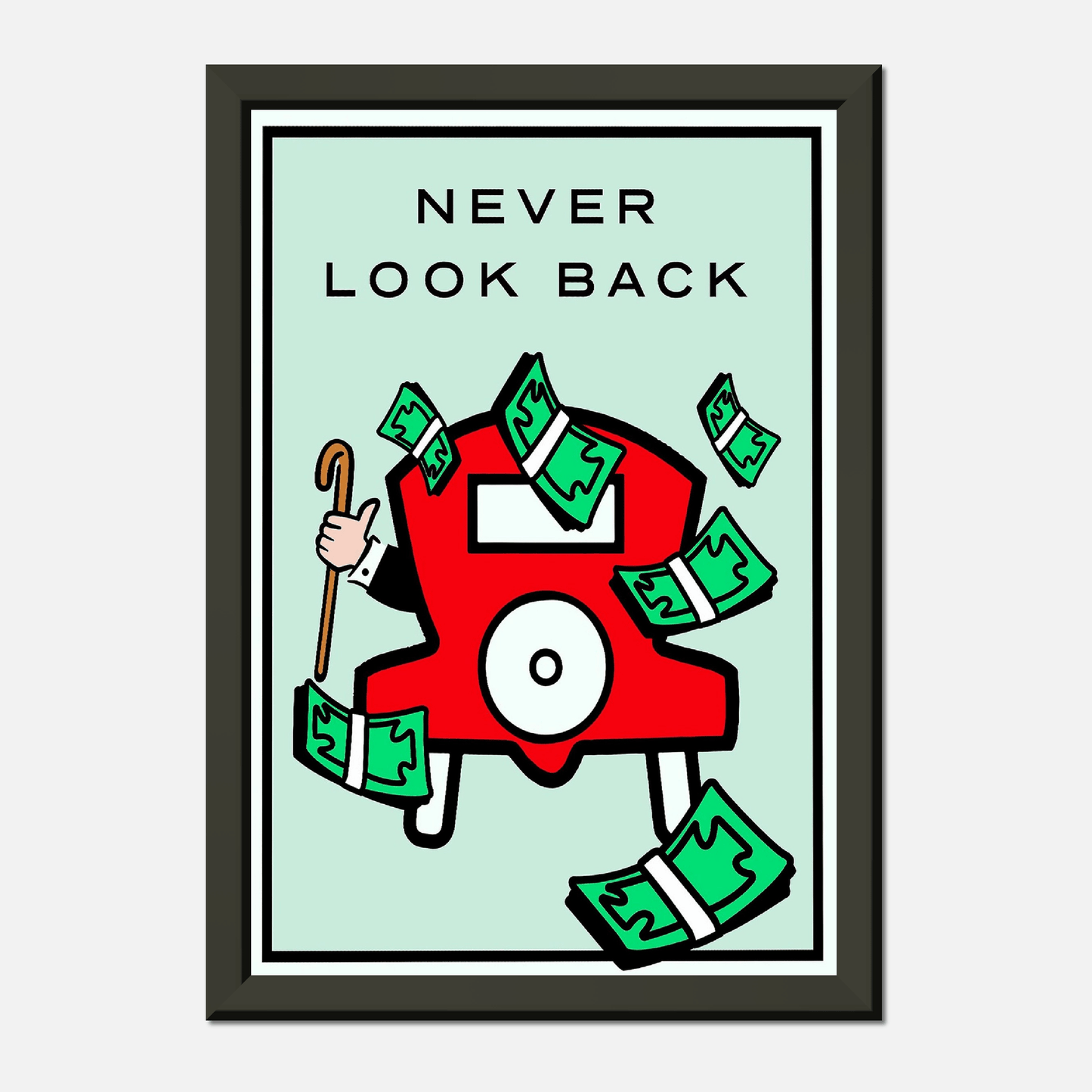 Never Look Back Metal Framed Print Canvas Prints in Accrington Number Plates Accrington IntelliPix