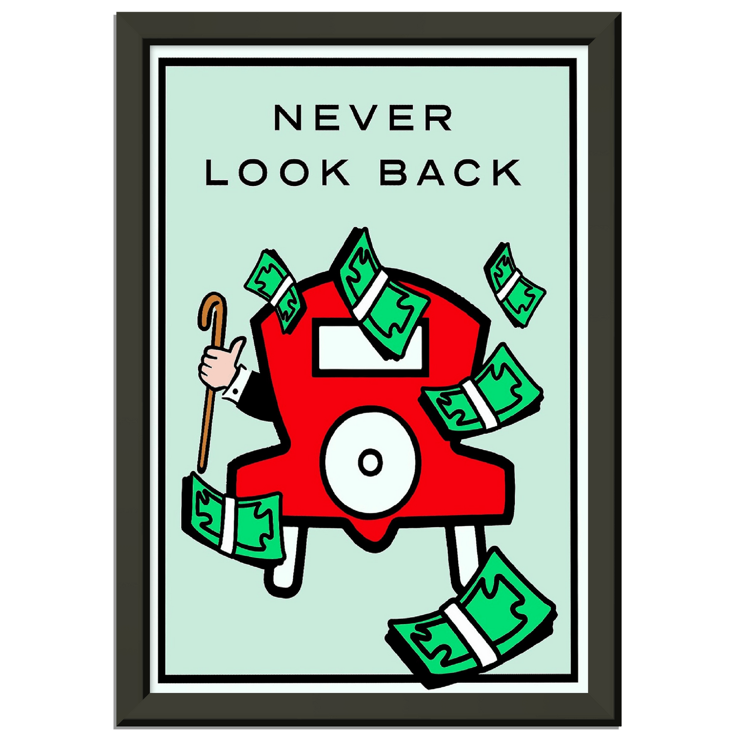 Never Look Back Metal Framed Print Canvas Prints in Accrington Number Plates Accrington IntelliPix