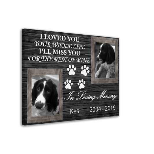 Personalisable Pet Memorial Canvas Canvas Prints in Accrington Number Plates Accrington IntelliPix