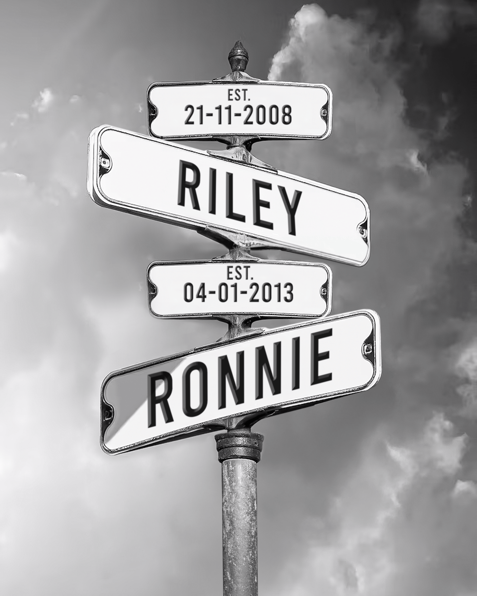 Personalised Family Names & Date of Birth Vintage Street Sign Canvas Canvas Prints in Accrington Number Plates Accrington IntelliPix