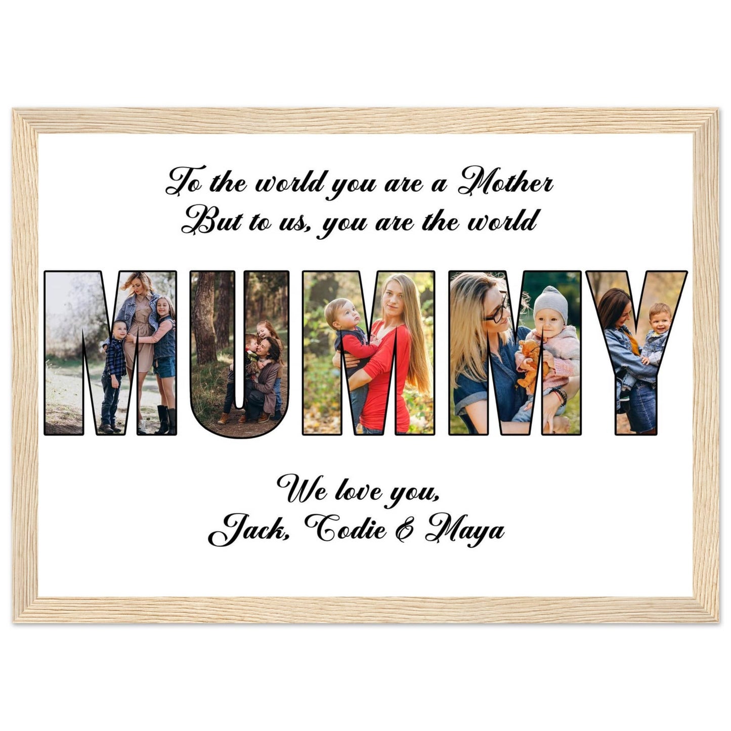 Personalised Mummy Photo Collage Print Canvas Prints in Accrington Number Plates Accrington IntelliPix