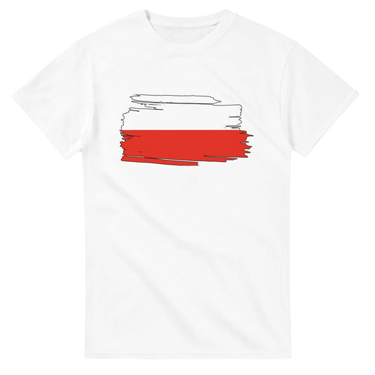 Poland Brush Stroke Flag T-Shirt Canvas Prints in Accrington Number Plates Accrington IntelliPix