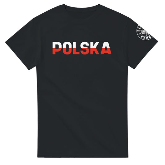 Polska Cotton T-Shirt with Bialo Czerwoni Crest Canvas Prints in Accrington Number Plates Accrington IntelliPix