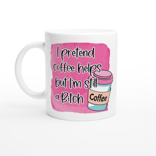 Pretend Coffee Helps 11oz Mug Canvas Prints in Accrington Number Plates Accrington IntelliPix