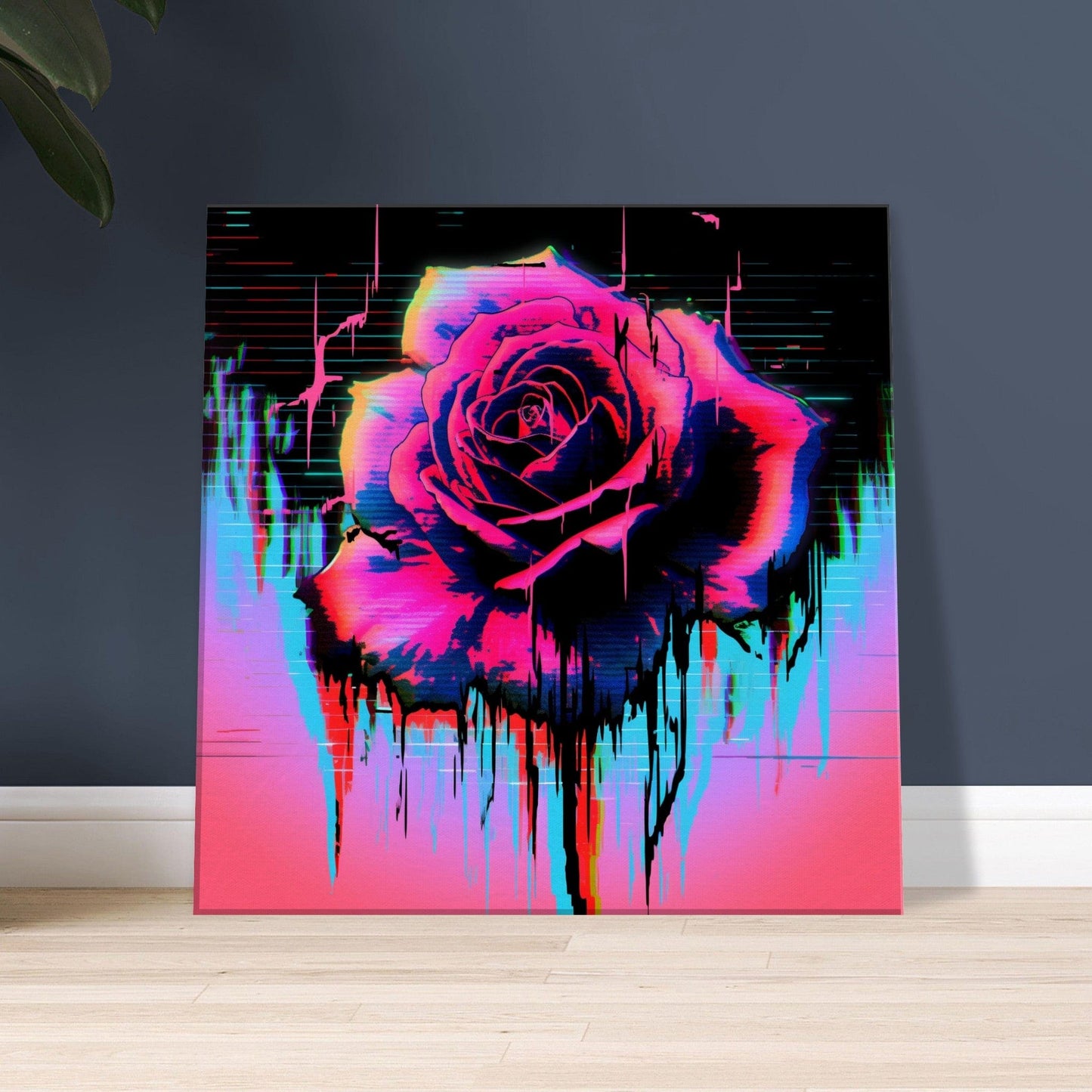 Rose Glitch Effect Canvas Canvas Prints in Accrington Number Plates Accrington IntelliPix