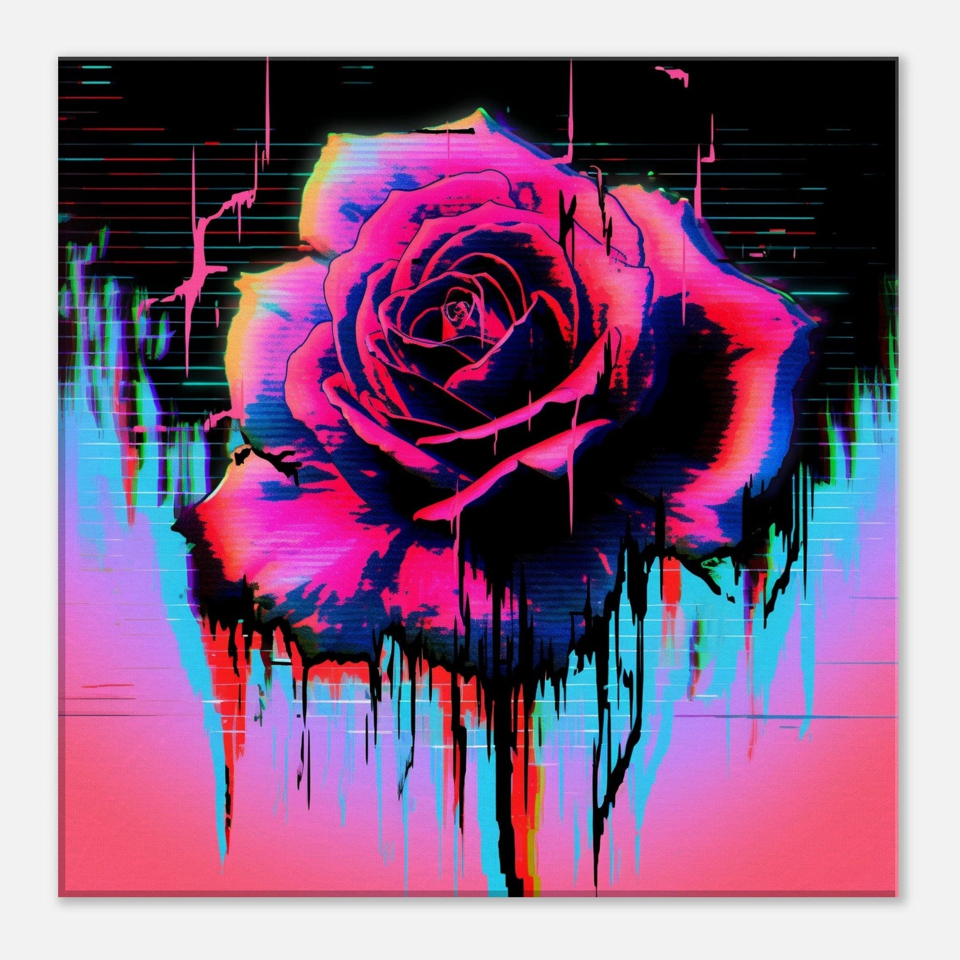 Rose Glitch Effect Canvas Canvas Prints in Accrington Number Plates Accrington IntelliPix