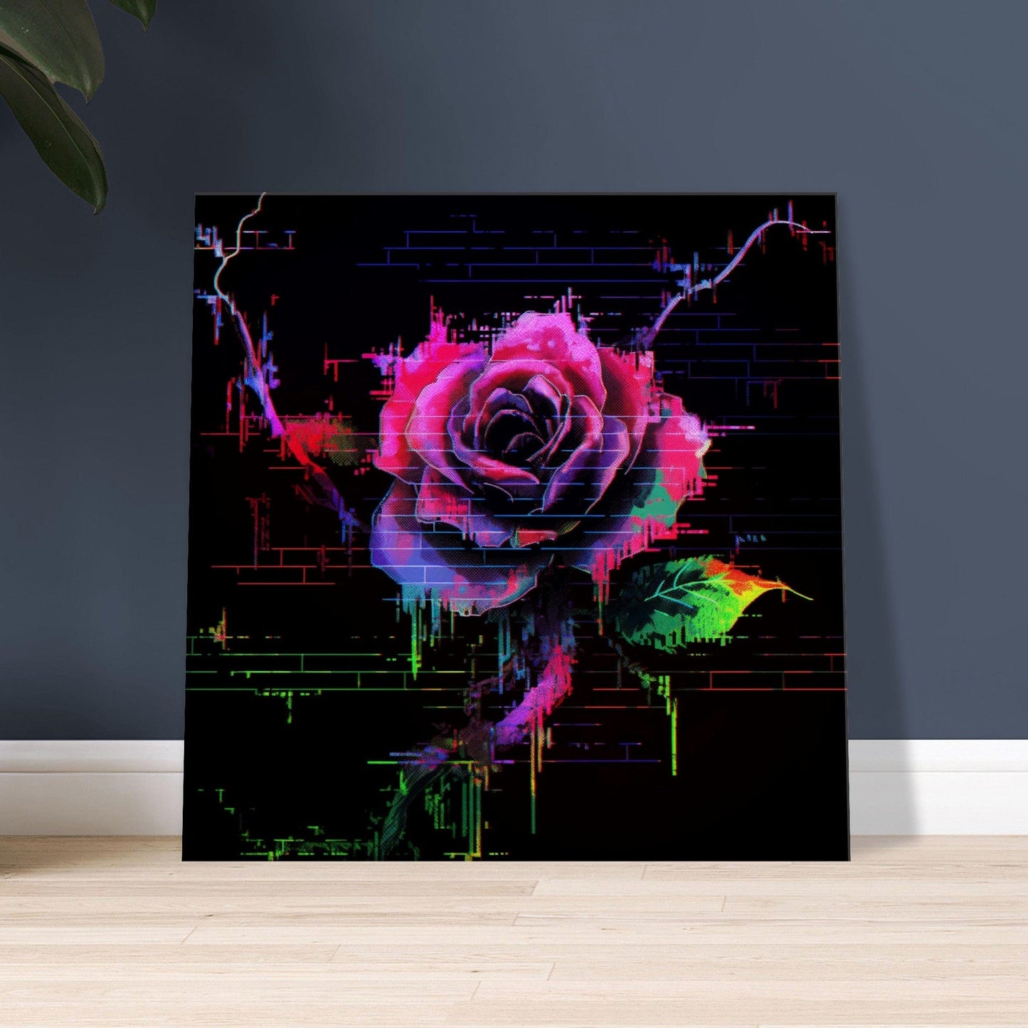 Rose Glitch Effect Canvas Canvas Prints in Accrington Number Plates Accrington IntelliPix