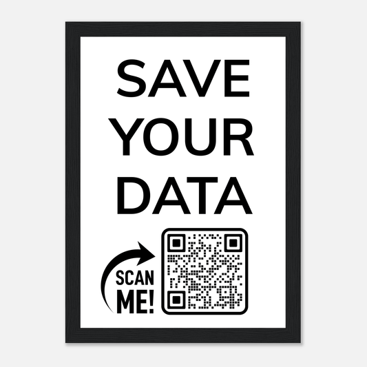 Save Your Data Wooden Framed Print Canvas Prints in Accrington Number Plates Accrington IntelliPix