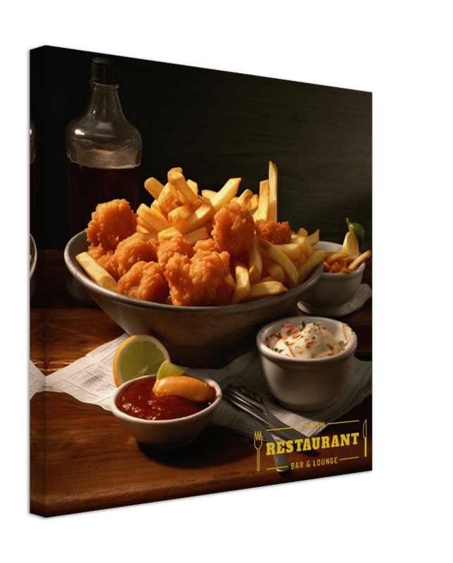 Scampi & Chips Canvas Canvas Prints in Accrington Number Plates Accrington IntelliPix