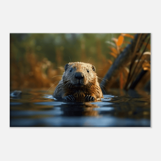 Scowling Beaver Canvas Canvas Prints in Accrington Number Plates Accrington IntelliPix