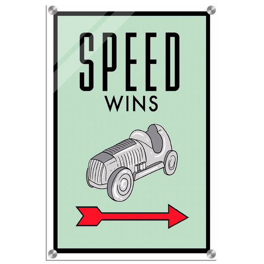 Speed Wins Acrylic Print Canvas Prints in Accrington Number Plates Accrington IntelliPix