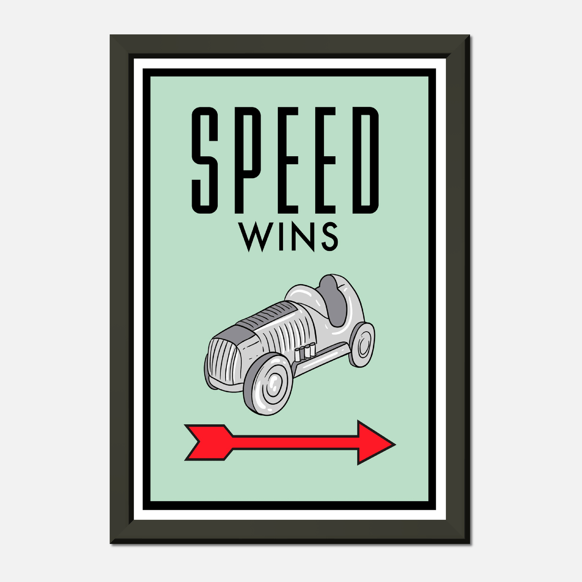 Speed Wins Metal Framed Print Canvas Prints in Accrington Number Plates Accrington IntelliPix