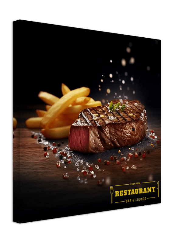 Steak & Chips Canvas Canvas Prints in Accrington Number Plates Accrington IntelliPix