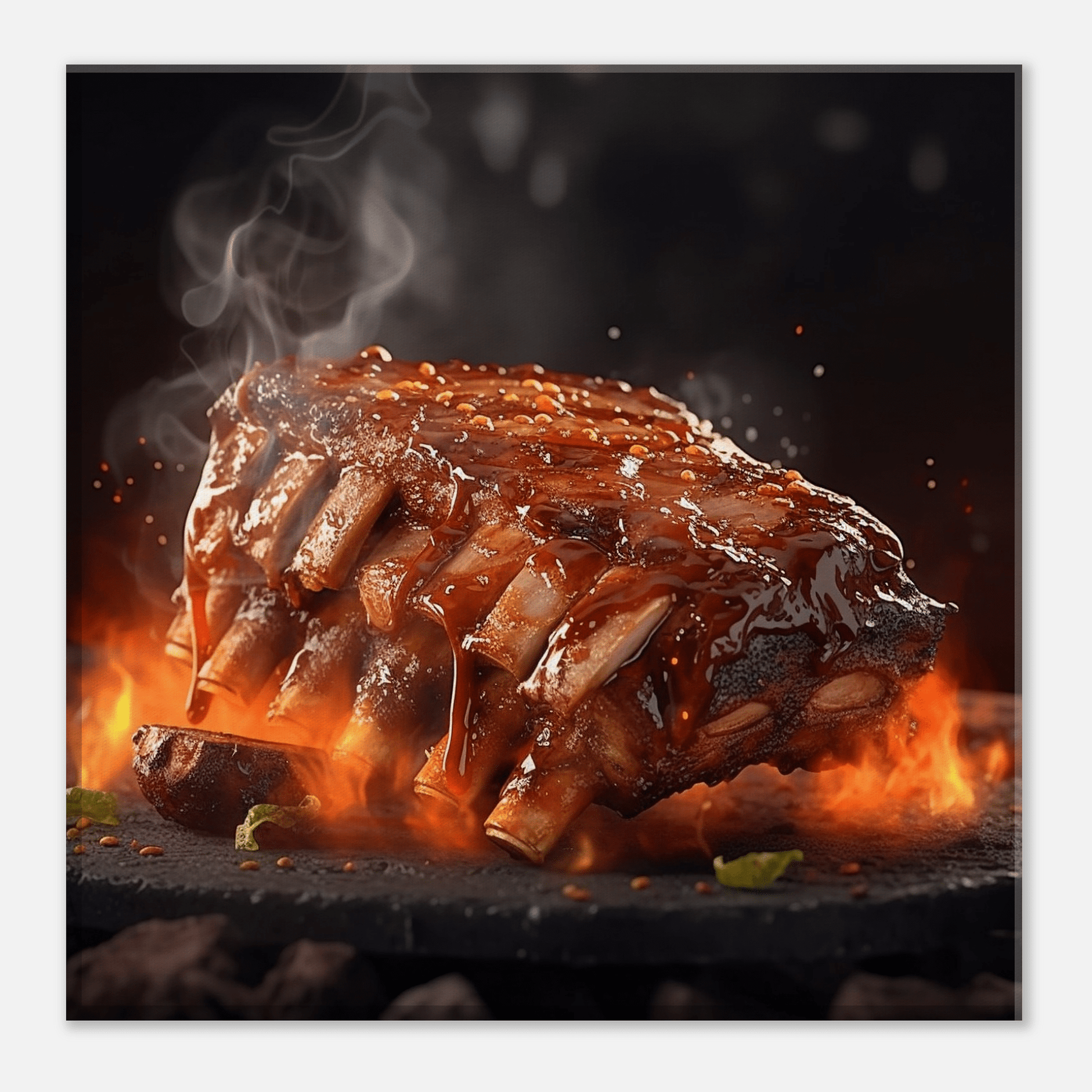 Sticky BBQ Ribs Canvas Canvas Prints in Accrington Number Plates Accrington IntelliPix