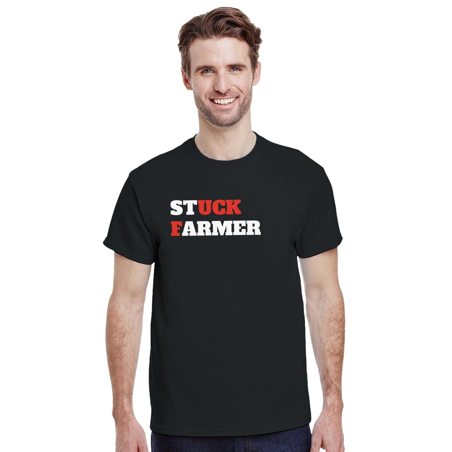 Stuck Farmer T-Shirt Canvas Prints in Accrington Number Plates Accrington IntelliPix