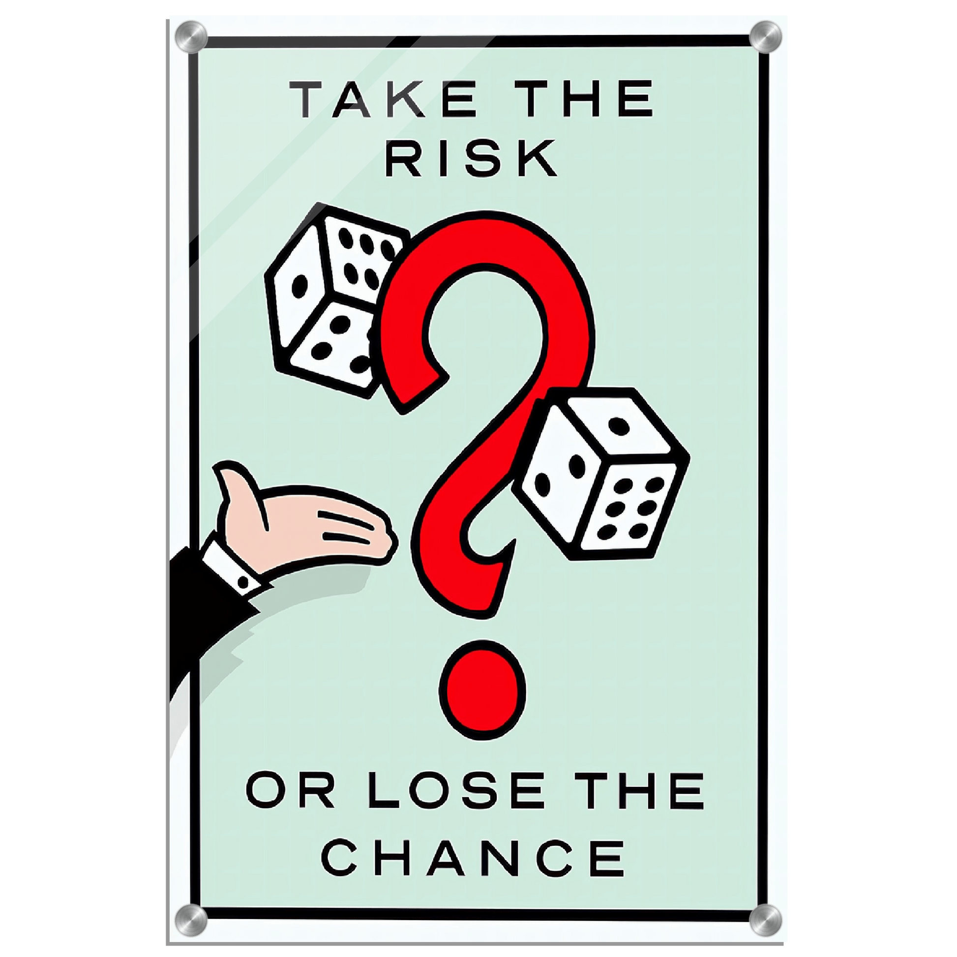 Take The Risk Or Lose The Chance Acrylic Print Canvas Prints in Accrington Number Plates Accrington IntelliPix