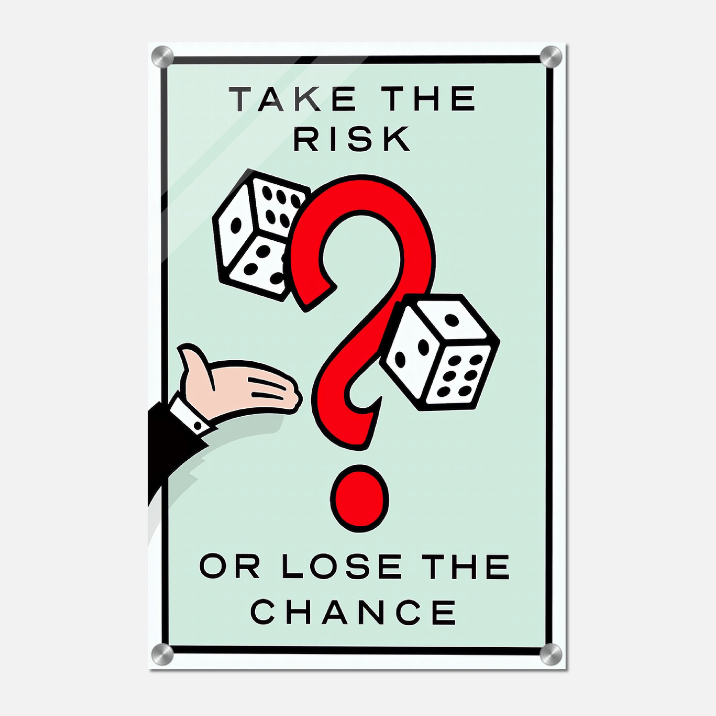 Take The Risk Or Lose The Chance Acrylic Print Canvas Prints in Accrington Number Plates Accrington IntelliPix