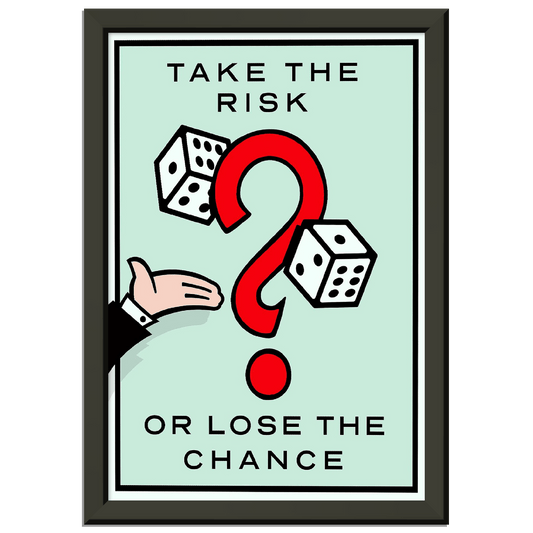 Take The Risk Or Lose The Chance Metal Framed Print Canvas Prints in Accrington Number Plates Accrington IntelliPix