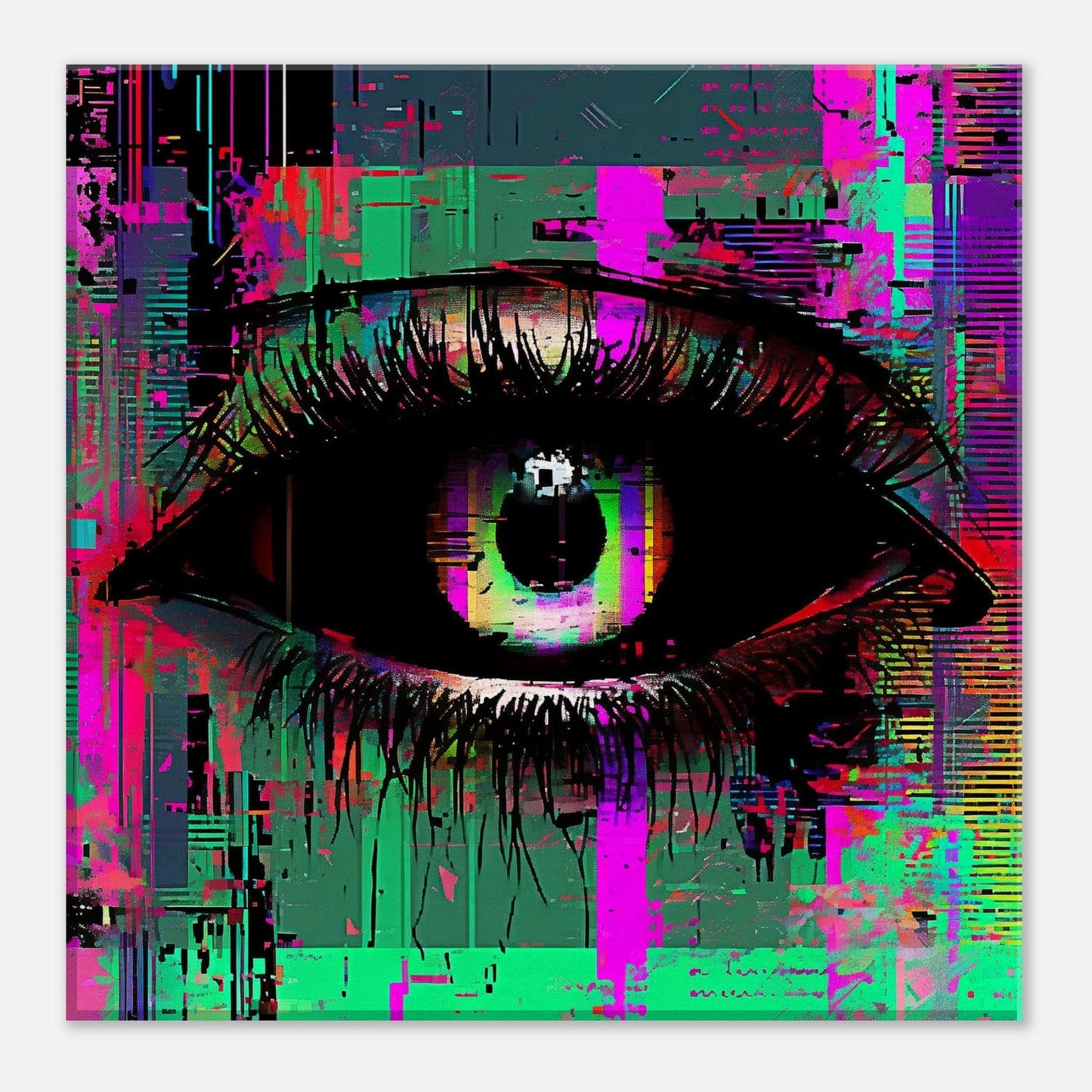 The All Seeing Eye Glitch Effect Canvas Canvas Prints in Accrington Number Plates Accrington IntelliPix