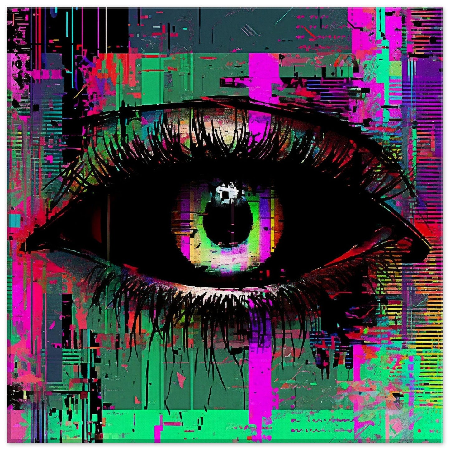 The All Seeing Eye Glitch Effect Canvas Canvas Prints in Accrington Number Plates Accrington IntelliPix