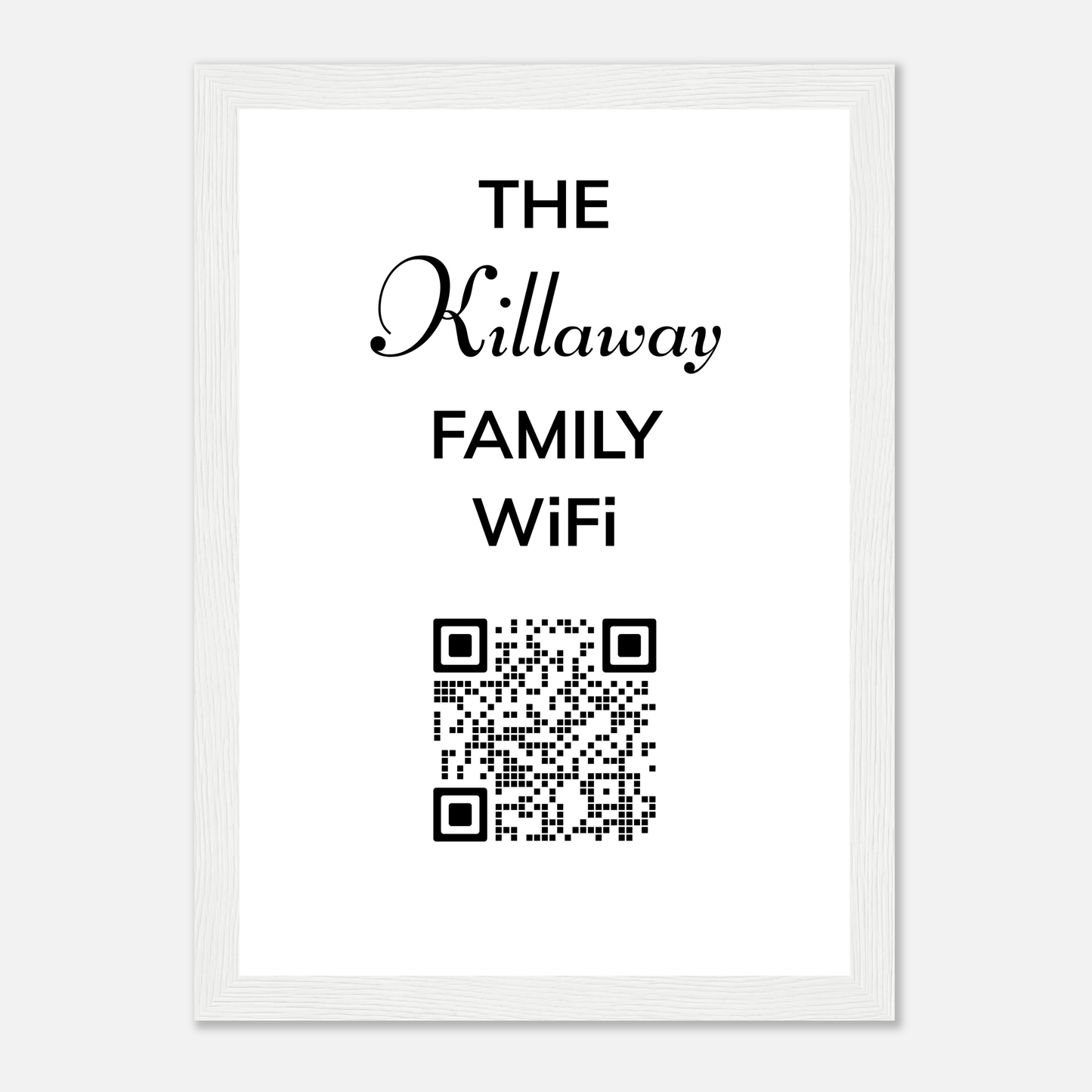 The Family WiFi Wooden Framed Print Canvas Prints in Accrington Number Plates Accrington IntelliPix